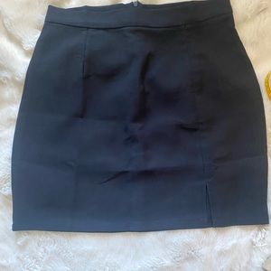 Women’s black mini skirt with slit size 28” waist